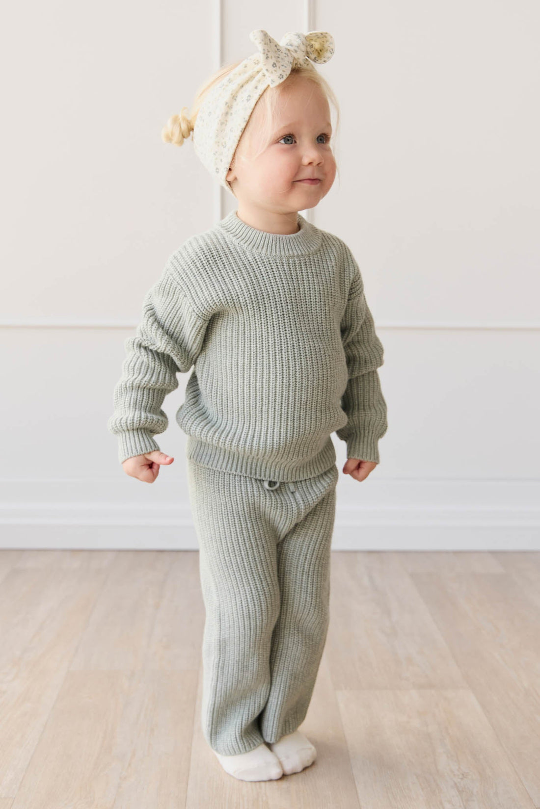 Morgan Jumper - Mist Fleck Childrens Jumper from Jamie Kay Australia