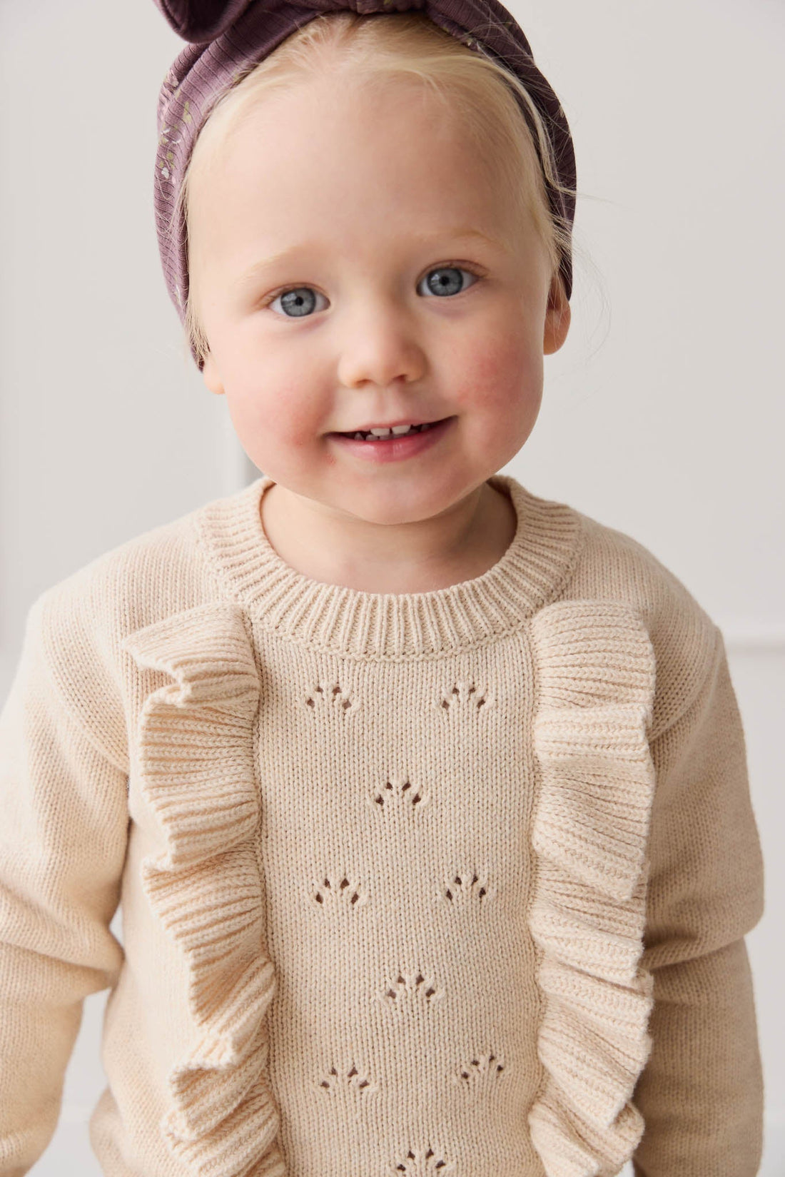 Valentia Jumper - Light Oatmeal Marle Childrens Jumper from Jamie Kay Australia