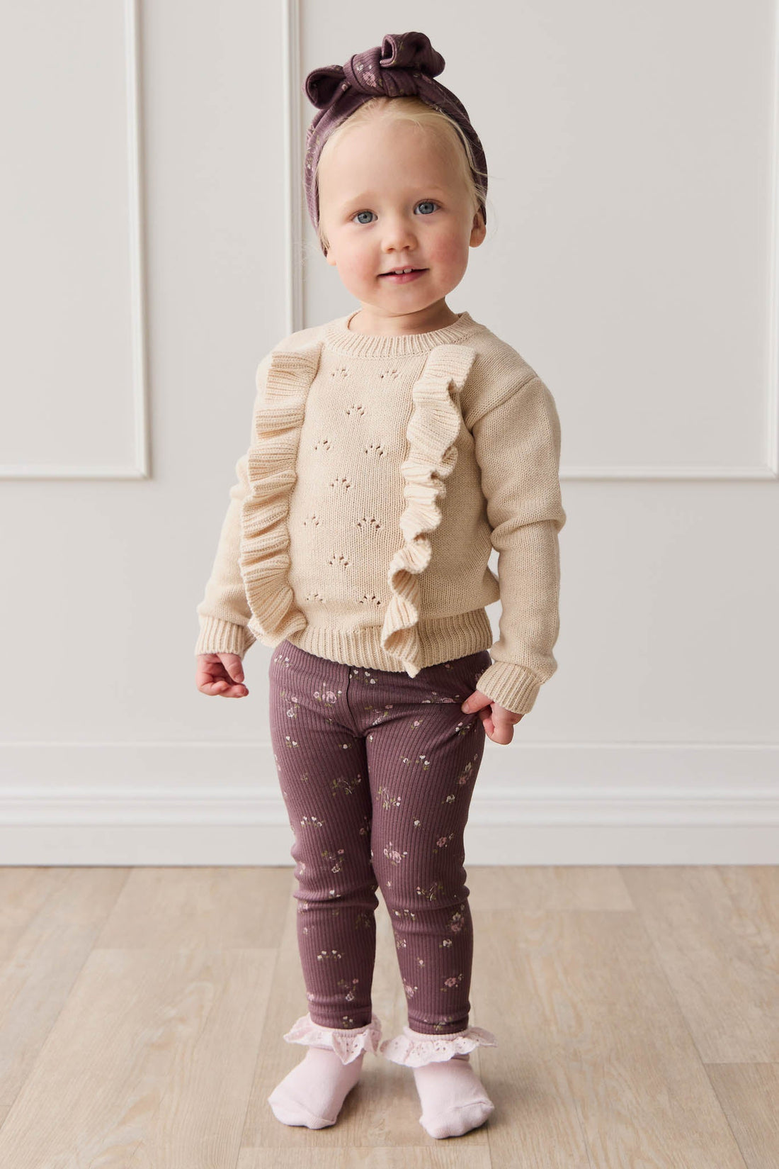 Organic Cotton Modal Everyday Legging - Petite Fleur Childrens Legging from Jamie Kay Australia