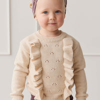 Valentia Jumper - Light Oatmeal Marle Childrens Jumper from Jamie Kay Australia