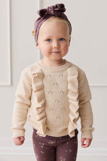 Valentia Jumper - Light Oatmeal Marle Childrens Jumper from Jamie Kay Australia