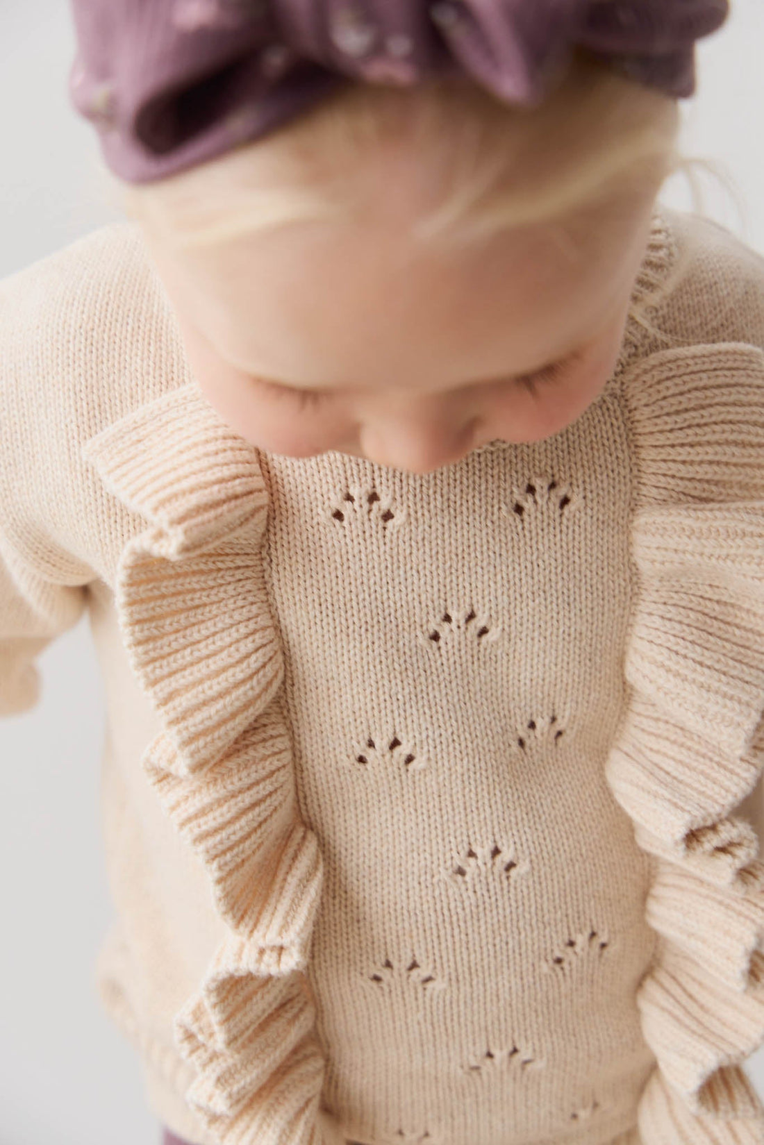 Valentia Jumper - Light Oatmeal Marle Childrens Jumper from Jamie Kay Australia