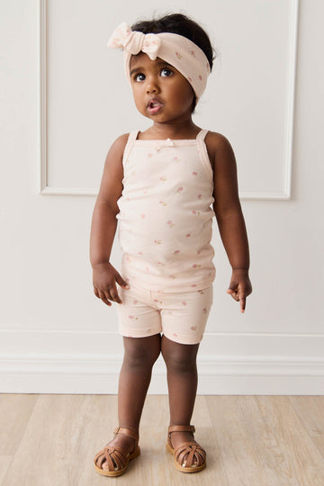 Organic Cotton Singlet - Meredith Morganite Childrens Singlet from Jamie Kay Australia