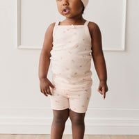 Organic Cotton Singlet - Meredith Morganite Childrens Singlet from Jamie Kay Australia