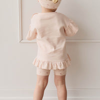 Pima Cotton Courtney Ruffle Top - Dainty Pink Childrens Top from Jamie Kay Australia