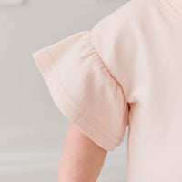 Pima Cotton Courtney Ruffle Top - Dainty Pink Childrens Top from Jamie Kay Australia