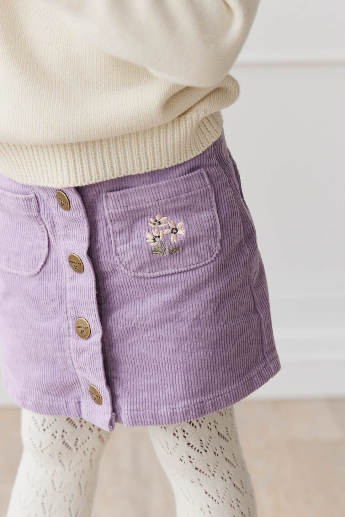 Alexis Cord Skirt - Wildflower Meadow Childrens Skirt from Jamie Kay Australia