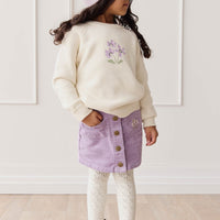 Macy Jumper - Cloud Meadow Flowers Placement Childrens Jumper from Jamie Kay Australia