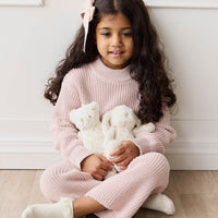 Morgan Knitted Pant - Pastel Marle Childrens Pant from Jamie Kay Australia