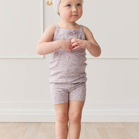 Organic Cotton Everyday Bike Short - Lulu Bloom Iris Childrens Short from Jamie Kay Australia