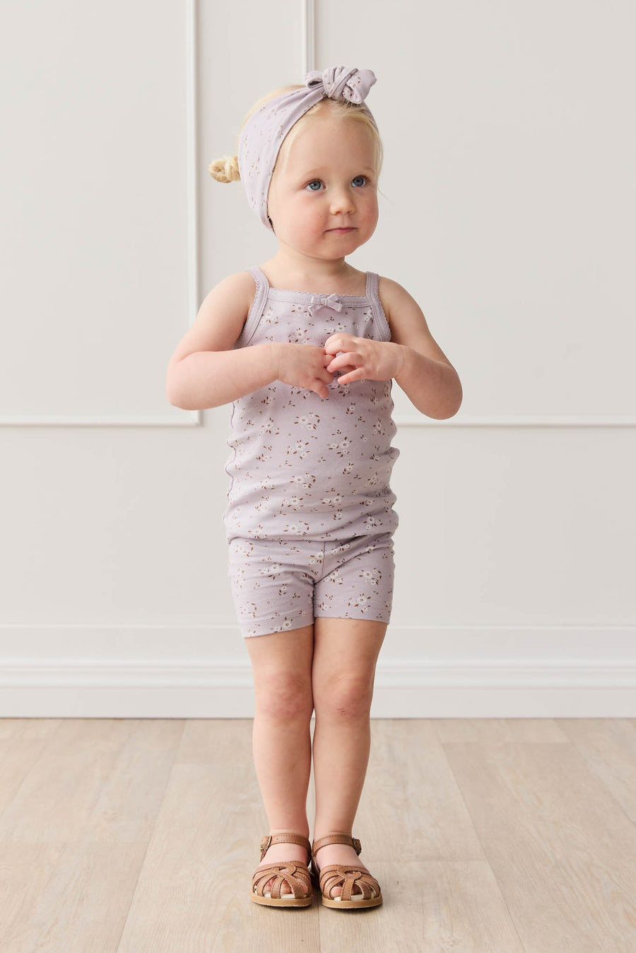 Organic Cotton Everyday Bike Short - Lulu Bloom Iris Childrens Short from Jamie Kay Australia