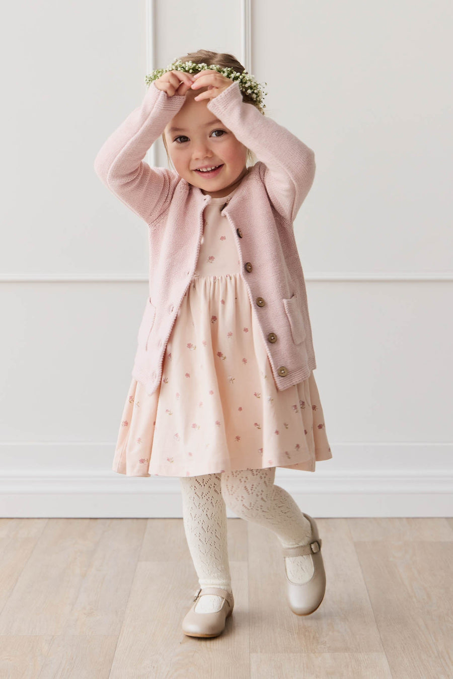 Organic Cotton Tallulah Dress - Meredith Morganite Childrens Dress from Jamie Kay Australia