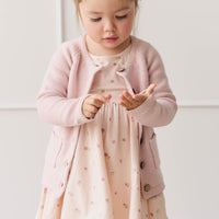 Aude Cardigan - Dainty Pink Marle Childrens Cardigan from Jamie Kay Australia