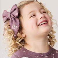 Organic Cotton Modal Bow - Petite Fleur Childrens Bow from Jamie Kay Australia