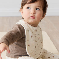 Organic Cotton Bib - Foraging Friends Childrens Bib from Jamie Kay Australia