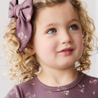 Organic Cotton Modal Bow - Petite Fleur Childrens Bow from Jamie Kay Australia