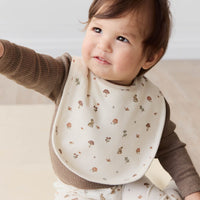 Organic Cotton Bib - Foraging Friends Childrens Bib from Jamie Kay Australia