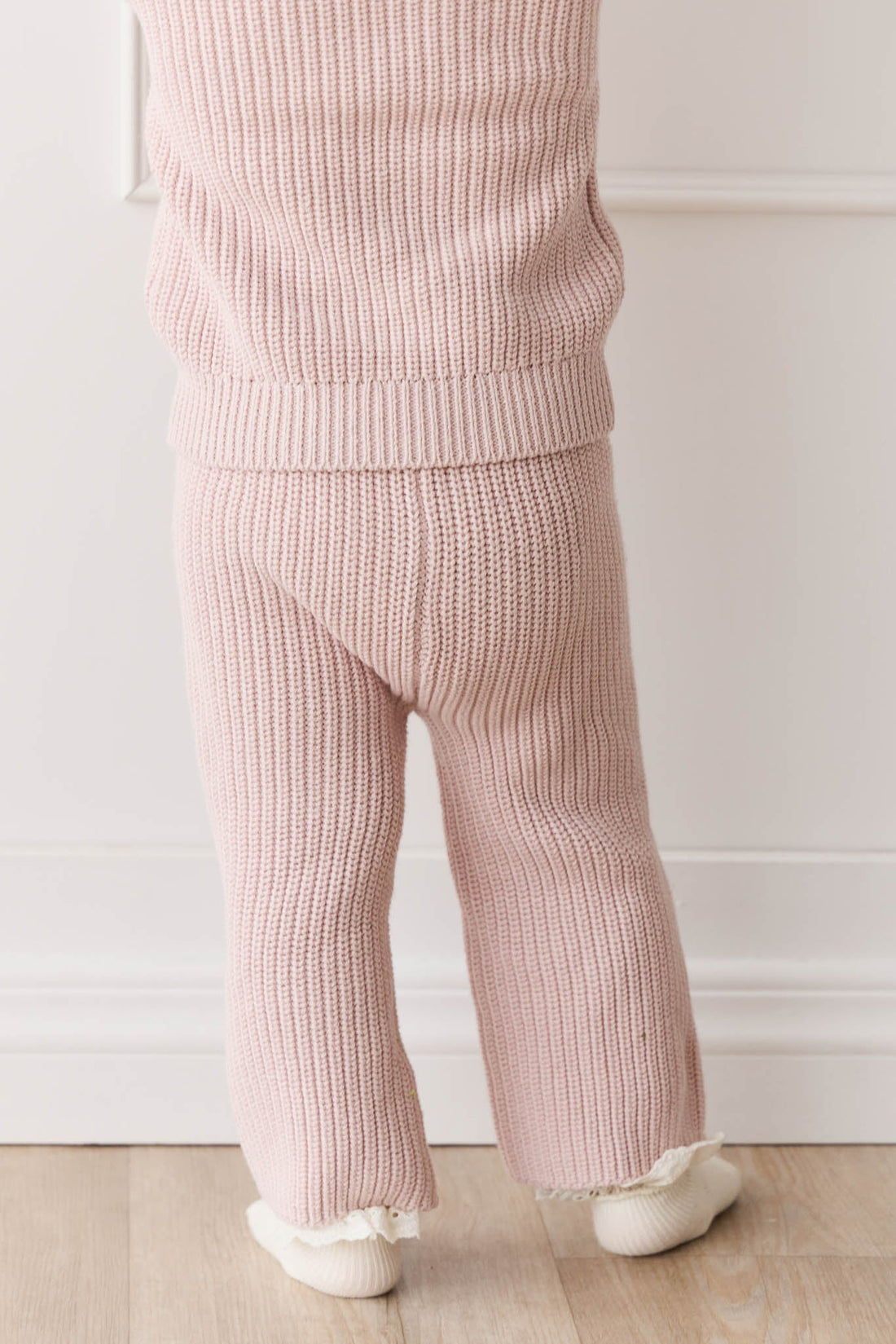 Morgan Knitted Pant - Old Rose Childrens Pant from Jamie Kay Australia