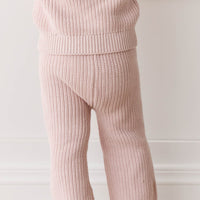 Morgan Knitted Pant - Old Rose Childrens Pant from Jamie Kay Australia