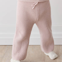 Morgan Knitted Pant - Old Rose Childrens Pant from Jamie Kay Australia