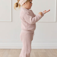 Morgan Knitted Pant - Old Rose Childrens Pant from Jamie Kay Australia