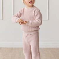 Morgan Knitted Pant - Old Rose Childrens Pant from Jamie Kay Australia