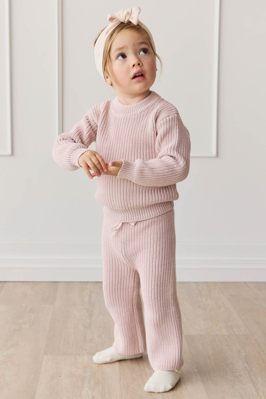 Morgan Knitted Pant - Old Rose Childrens Pant from Jamie Kay Australia