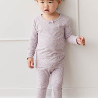 Organic Cotton Long Sleeve Top - Lulu Bloom Iris Childrens Top from Jamie Kay Australia