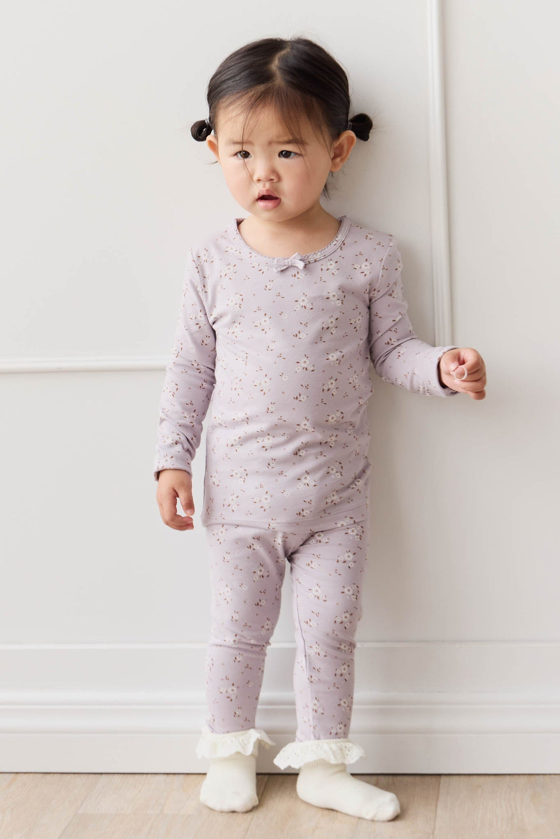 Organic Cotton Long Sleeve Top - Lulu Bloom Iris Childrens Top from Jamie Kay Australia