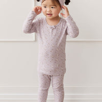 Organic Cotton Long Sleeve Top - Lulu Bloom Iris Childrens Top from Jamie Kay Australia