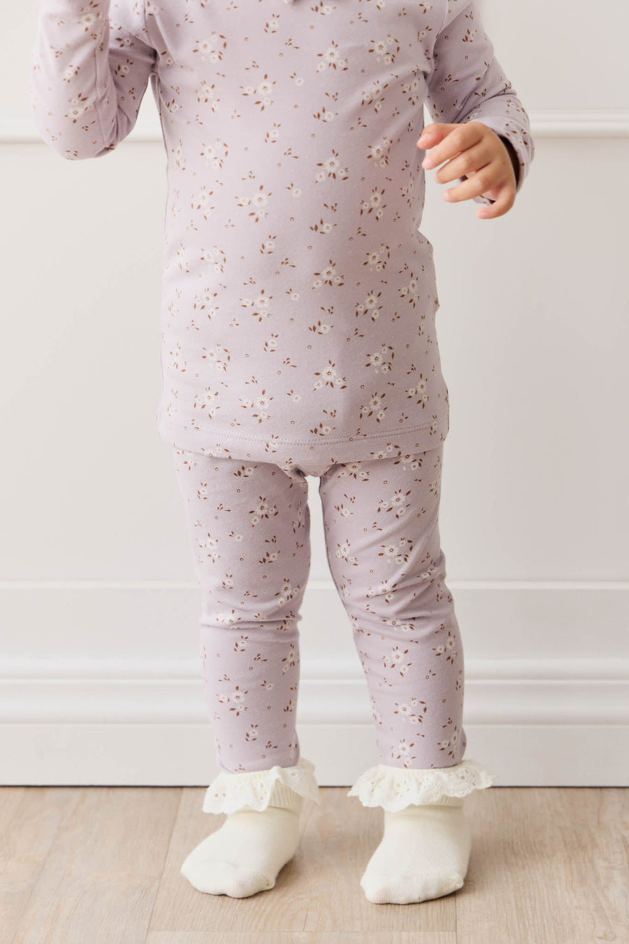 Organic Cotton Everyday Legging - Lulu Bloom Iris Childrens Legging from Jamie Kay Australia