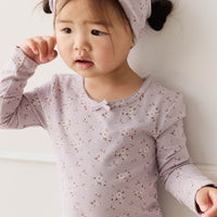 Organic Cotton Long Sleeve Top - Lulu Bloom Iris Childrens Top from Jamie Kay Australia