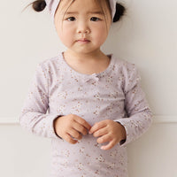 Organic Cotton Long Sleeve Top - Lulu Bloom Iris Childrens Top from Jamie Kay Australia