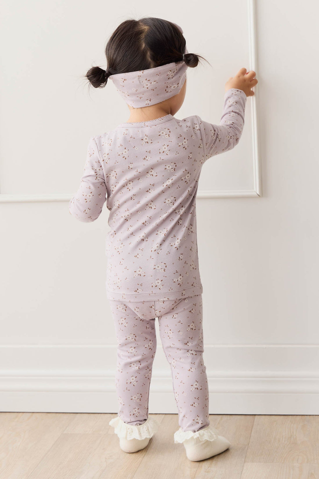 Organic Cotton Long Sleeve Top - Lulu Bloom Iris Childrens Top from Jamie Kay Australia