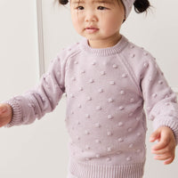 Dotty Knit Jumper - Muted Violet Childrens Jumper from Jamie Kay Australia