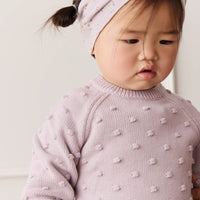 Dotty Knit Jumper - Muted Violet Childrens Jumper from Jamie Kay Australia