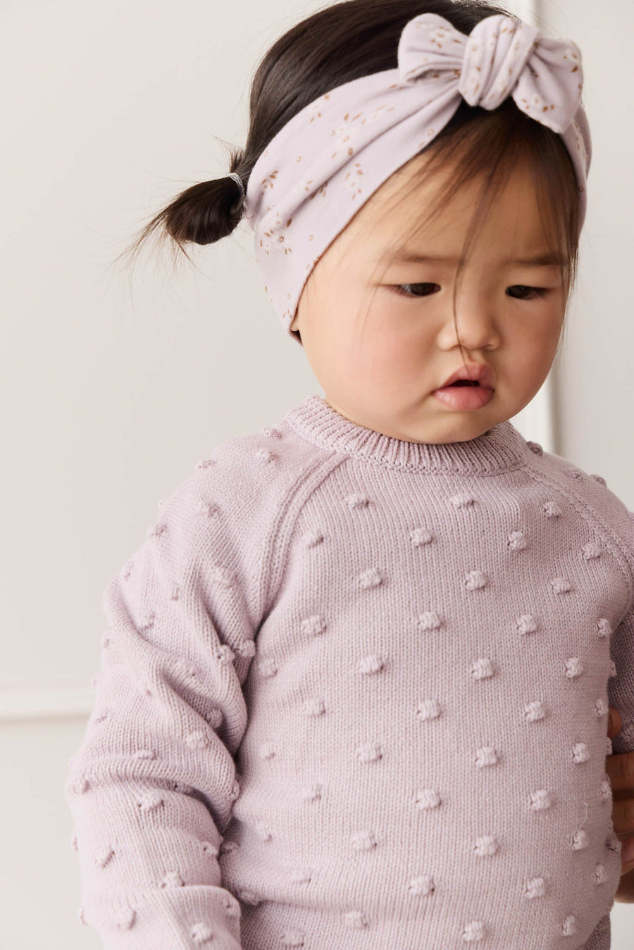 Dotty Knit Jumper - Muted Violet Childrens Jumper from Jamie Kay Australia