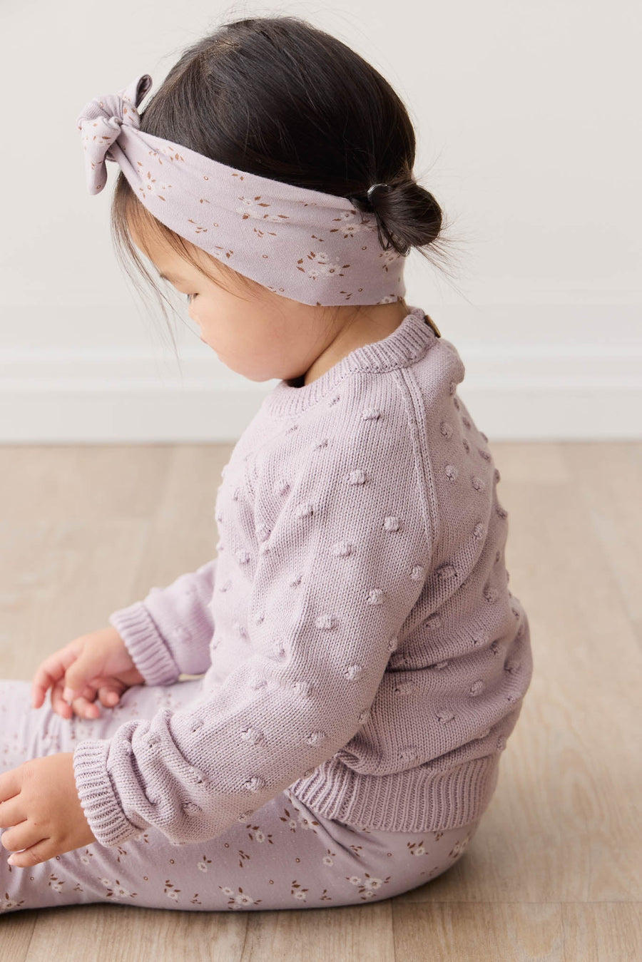 Dotty Knit Jumper - Muted Violet Childrens Jumper from Jamie Kay Australia