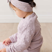 Dotty Knit Jumper - Muted Violet Childrens Jumper from Jamie Kay Australia