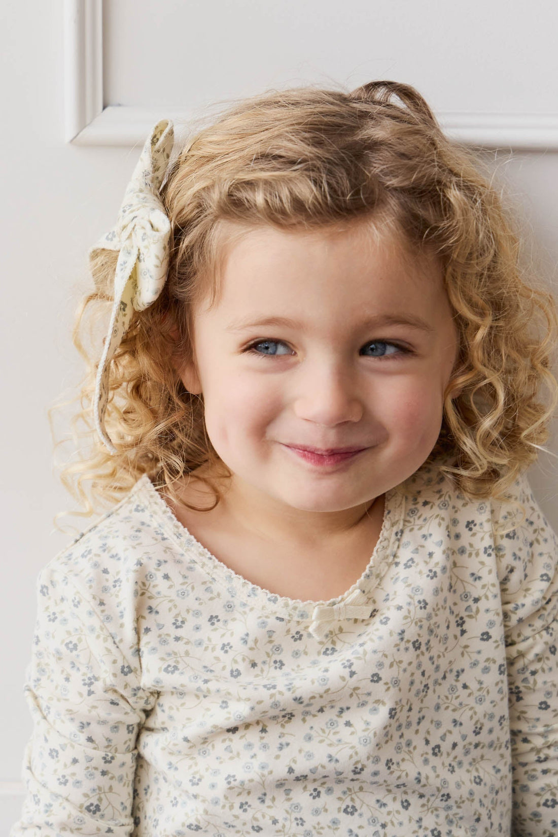 Organic Cotton Long Sleeve Top - Dainty Egret Blues Childrens Top from Jamie Kay Australia