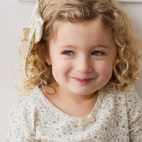 Organic Cotton Long Sleeve Top - Dainty Egret Blues Childrens Top from Jamie Kay Australia