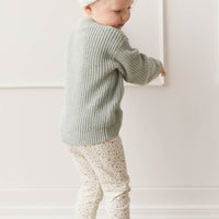 Organic Cotton Everyday Legging - Dainty Egret Blues Childrens Legging from Jamie Kay Australia