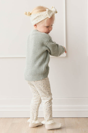 Organic Cotton Everyday Legging - Dainty Egret Blues Childrens Legging from Jamie Kay Australia