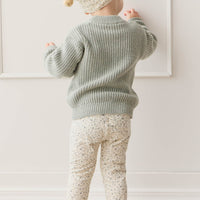 Organic Cotton Everyday Legging - Dainty Egret Blues Childrens Legging from Jamie Kay Australia