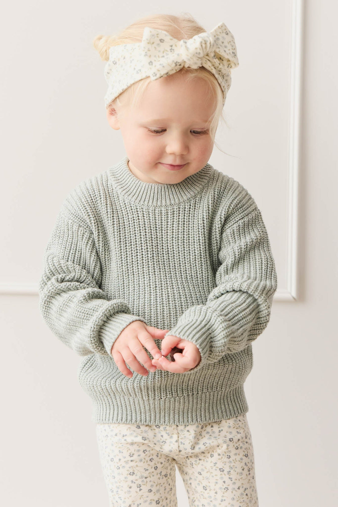 Morgan Jumper - Mist Fleck Childrens Jumper from Jamie Kay Australia