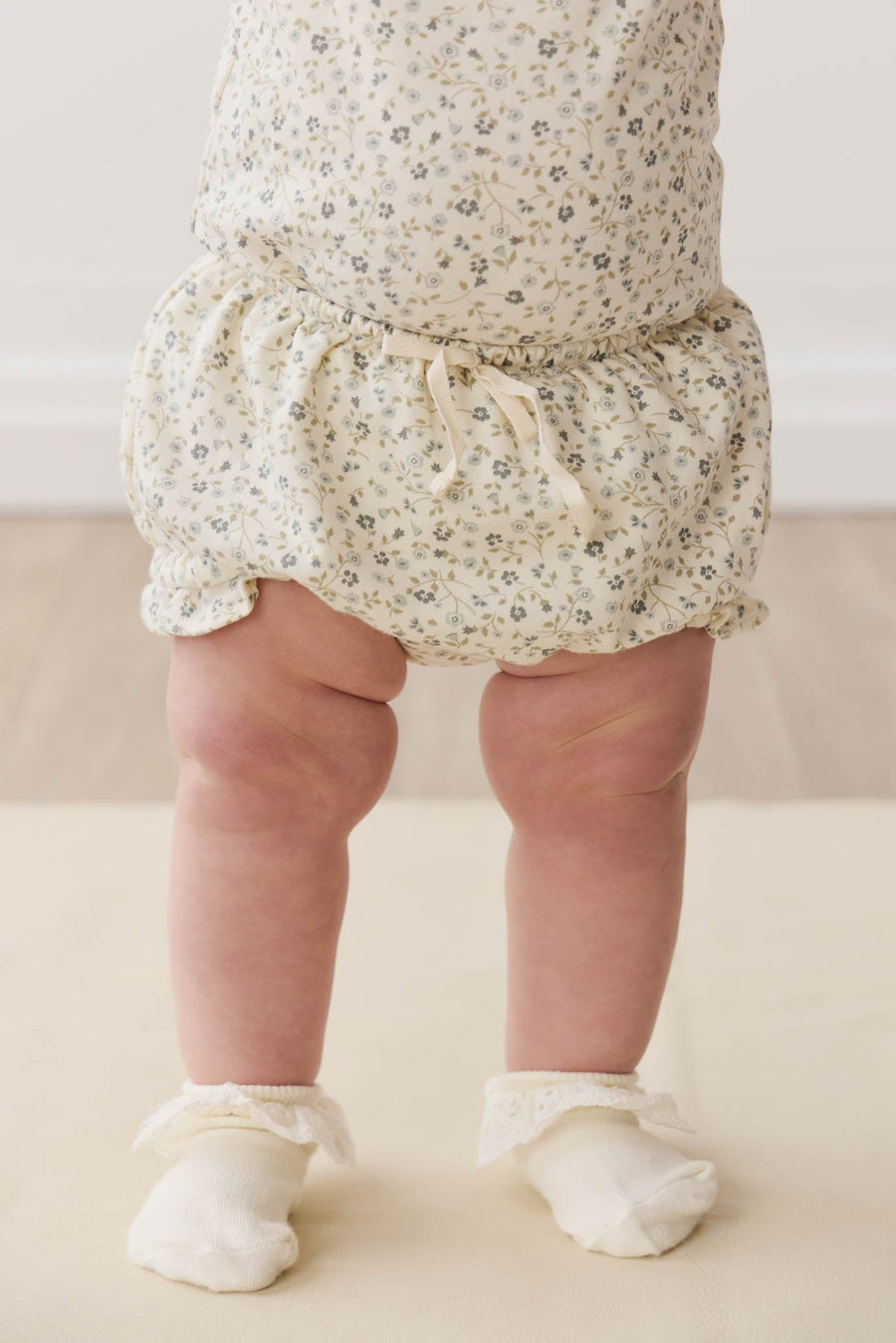 Organic Cotton Frill Bloomer - Dainty Egret Blues Childrens Bloomer from Jamie Kay Australia