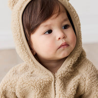 Tatum Sherpa Jacket - Cashew Childrens Jacket from Jamie Kay Australia