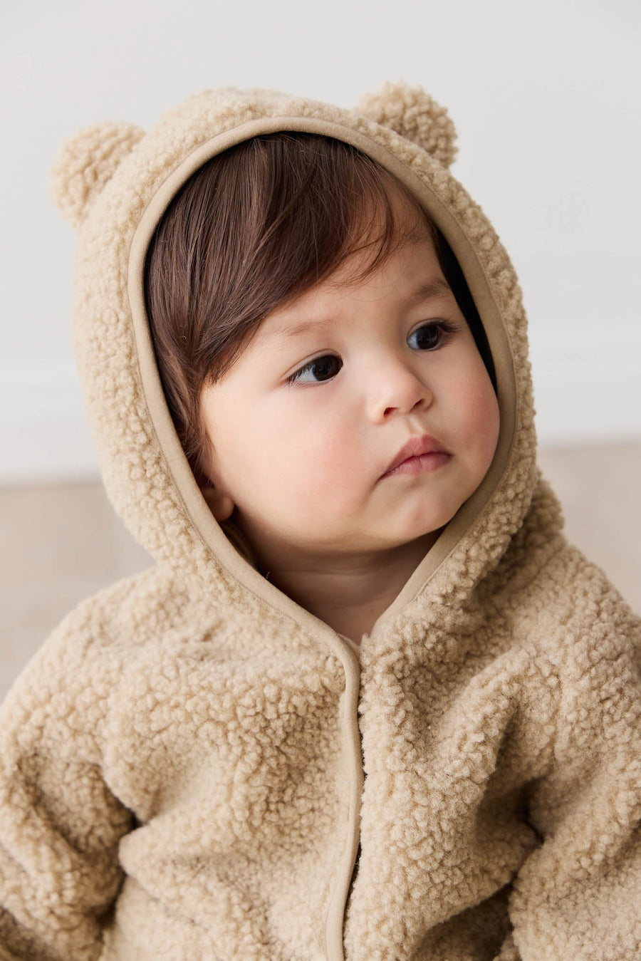 Tatum Sherpa Jacket - Cashew Childrens Jacket from Jamie Kay Australia