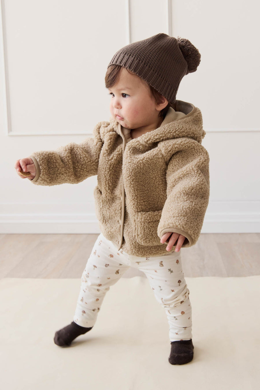 Tatum Sherpa Jacket - Cashew Childrens Jacket from Jamie Kay Australia