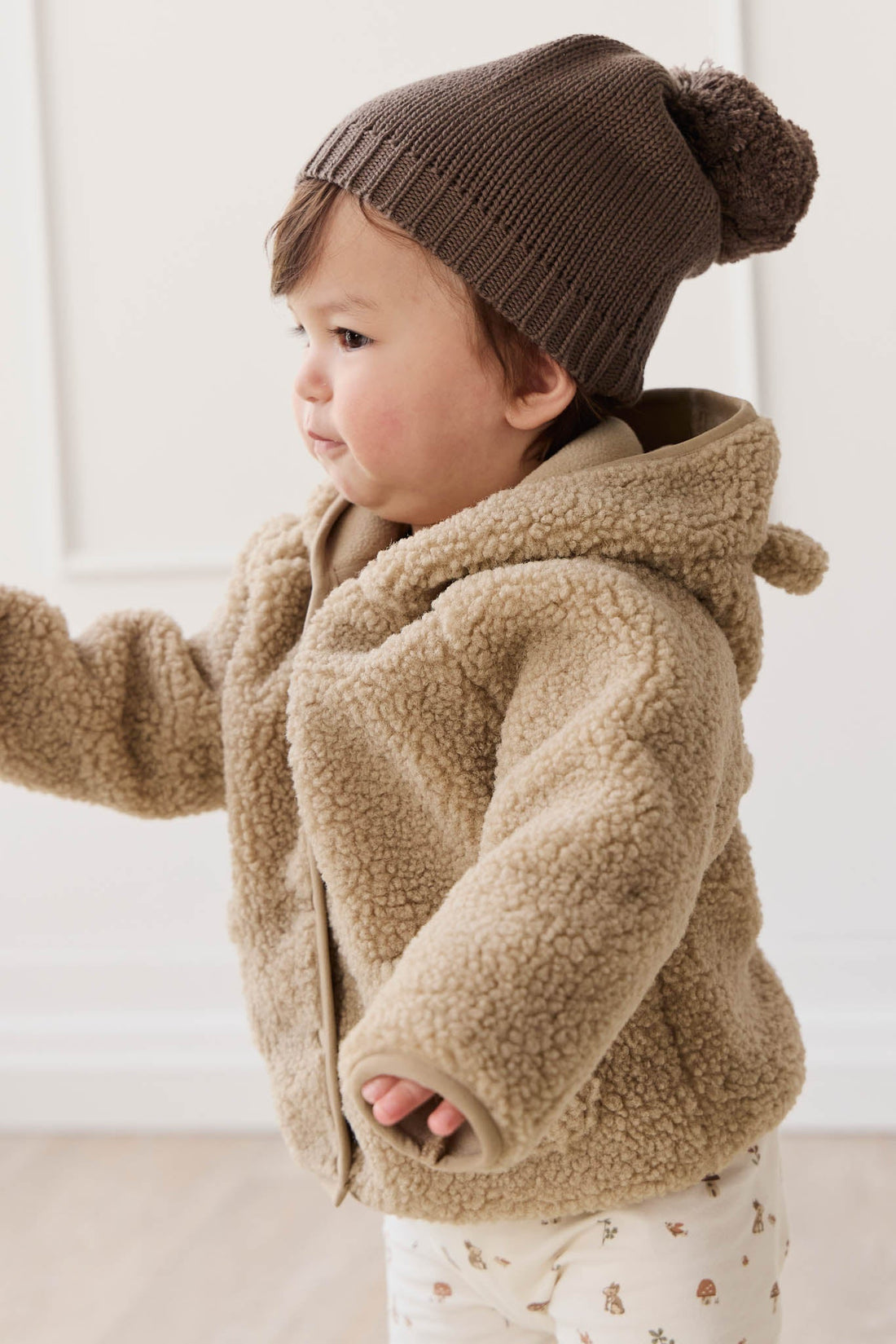 Tatum Sherpa Jacket - Cashew Childrens Jacket from Jamie Kay Australia